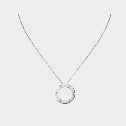 Love Screw Motif Round Necklace