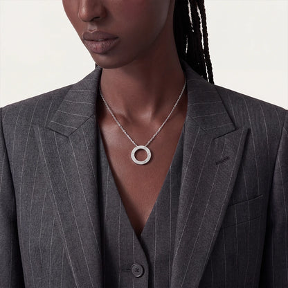 Love Screw Motif Round Necklace