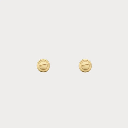 Love Screw Motif Stud Earrings