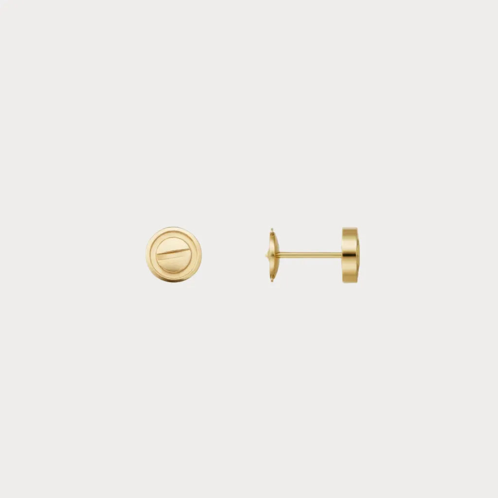 Love Screw Motif Stud Earrings