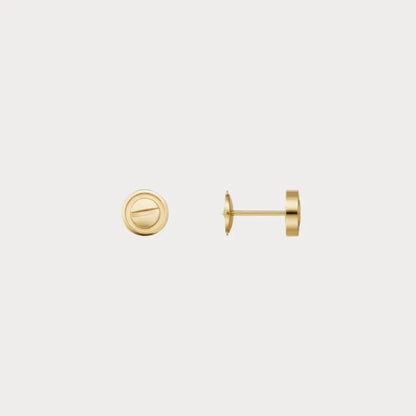 Love Screw Motif Stud Earrings