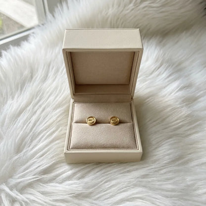 Love Screw Motif Stud Earrings