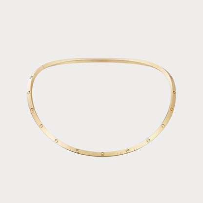 Love Slim Screw Collar Necklace