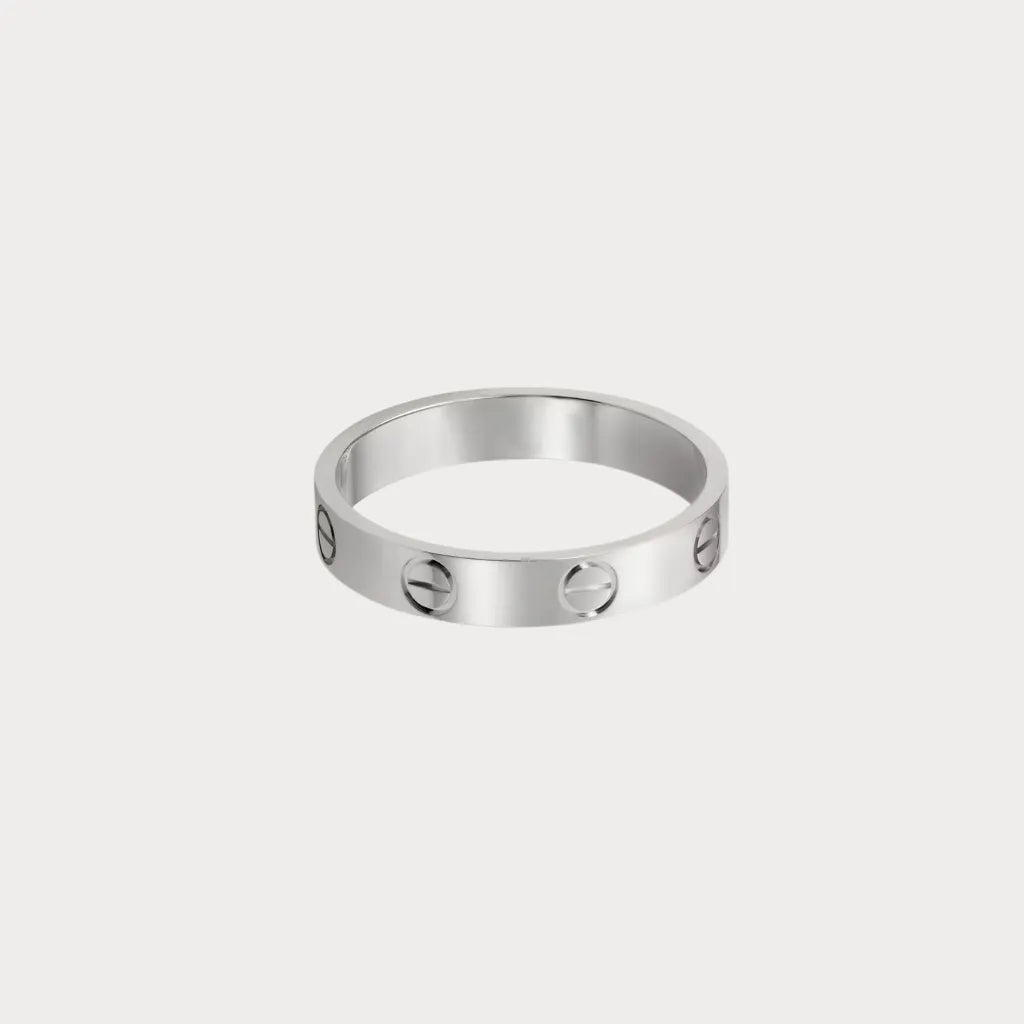 Love Smooth Screw Band Ring