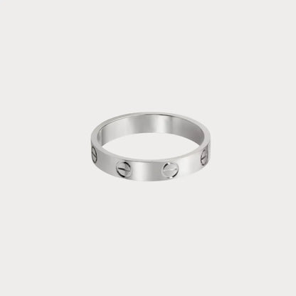 Love Smooth Screw Band Ring