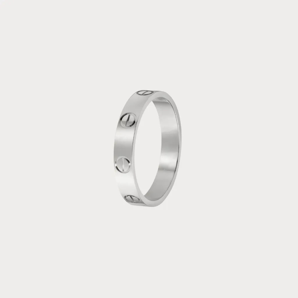 Love Smooth Screw Band Ring