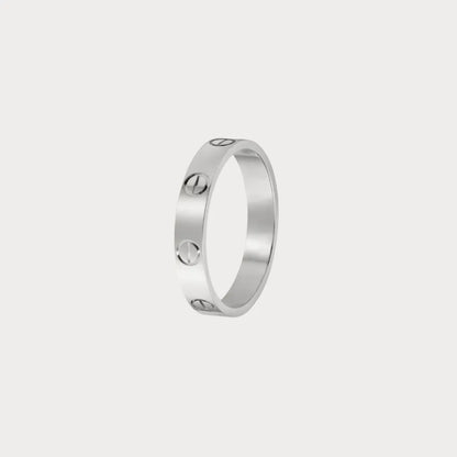 Love Smooth Screw Band Ring
