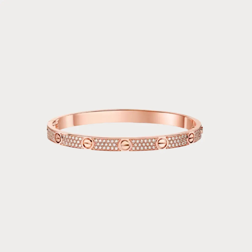 Love Sparkle Accent Bangle Bracelet