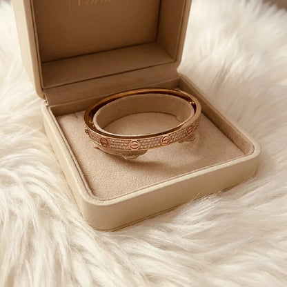 Love Sparkle Accent Bangle Bracelet