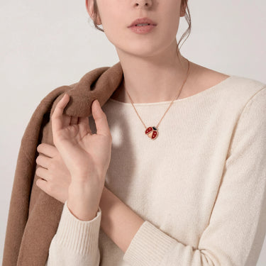 Lucky Ladybug Motif Necklace