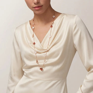 Lucky Multi Motif Long Necklace