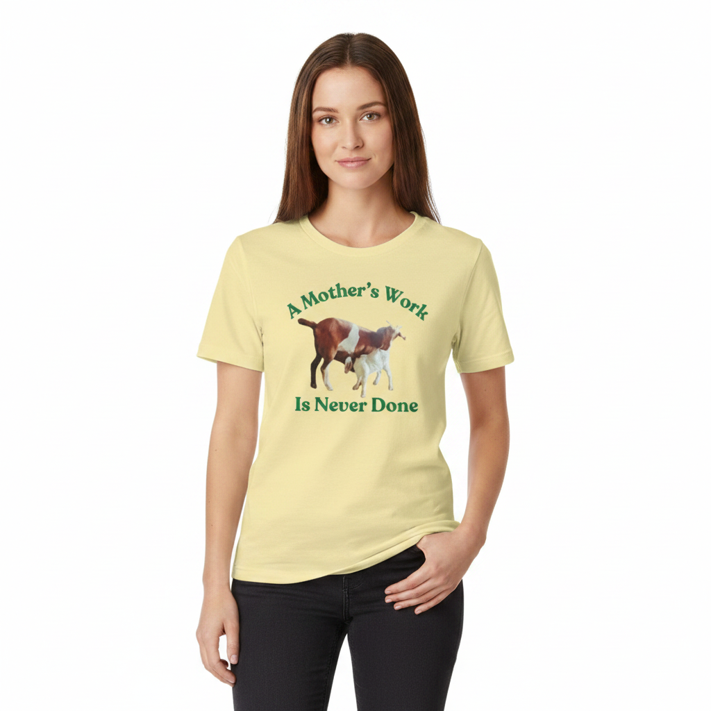 4th & Zuri - Mother and Baby Cow T-Shirt – Unisex – Yellow