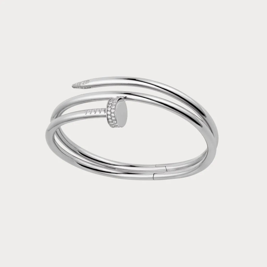 Nail Head Accent Loop Bangle Bracelet