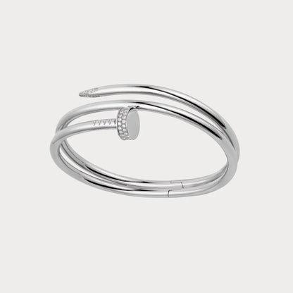 Nail Head Accent Loop Bangle Bracelet