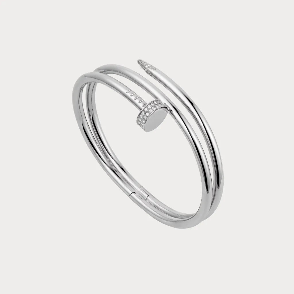 Nail Head Accent Loop Bangle Bracelet