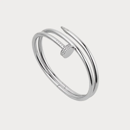 Nail Head Accent Loop Bangle Bracelet