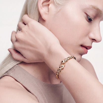 Panther Twin Head Bangle Bracelet