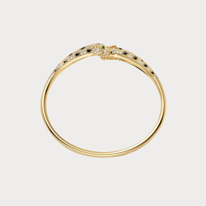 Panther Twin Head Bangle Bracelet