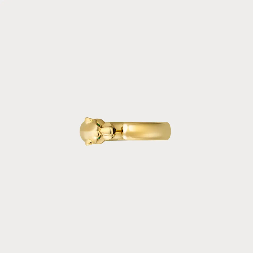 Panther Head Open Ring