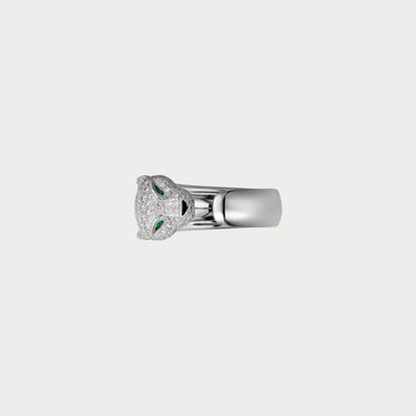 Panther Motif Pave Open Ring