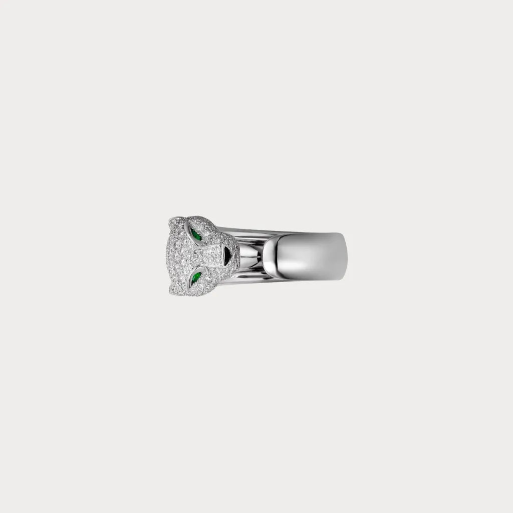Panther Motif Pave Open Ring