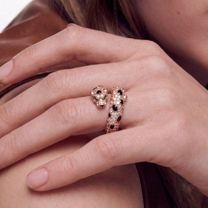 Panthere Twin Head Open Ring
