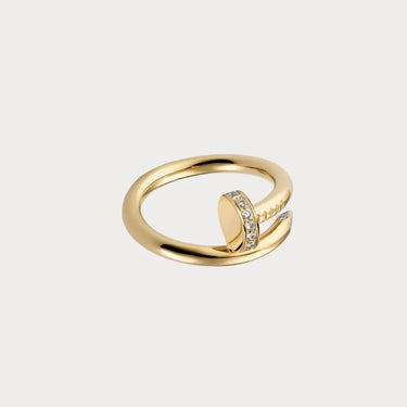 Pave Nail Head Open Ring