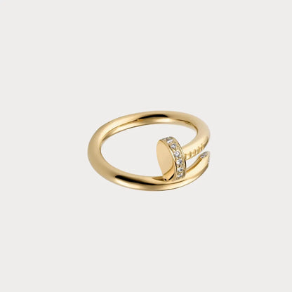 Pave Nail Head Open Ring