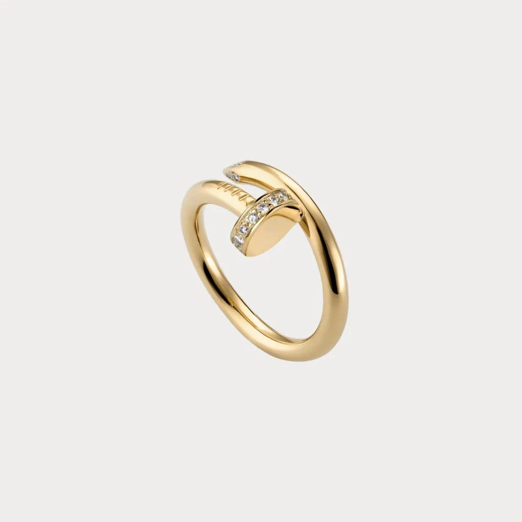 Pave Nail Head Open Ring