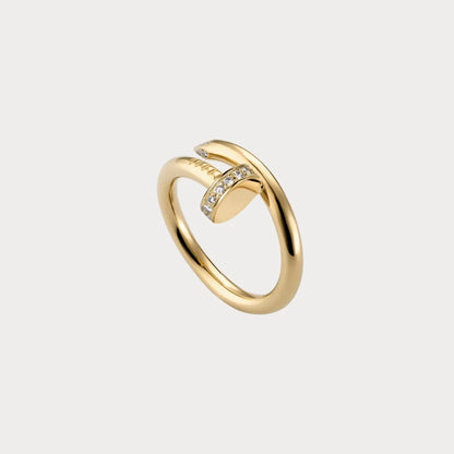 Pave Nail Head Open Ring
