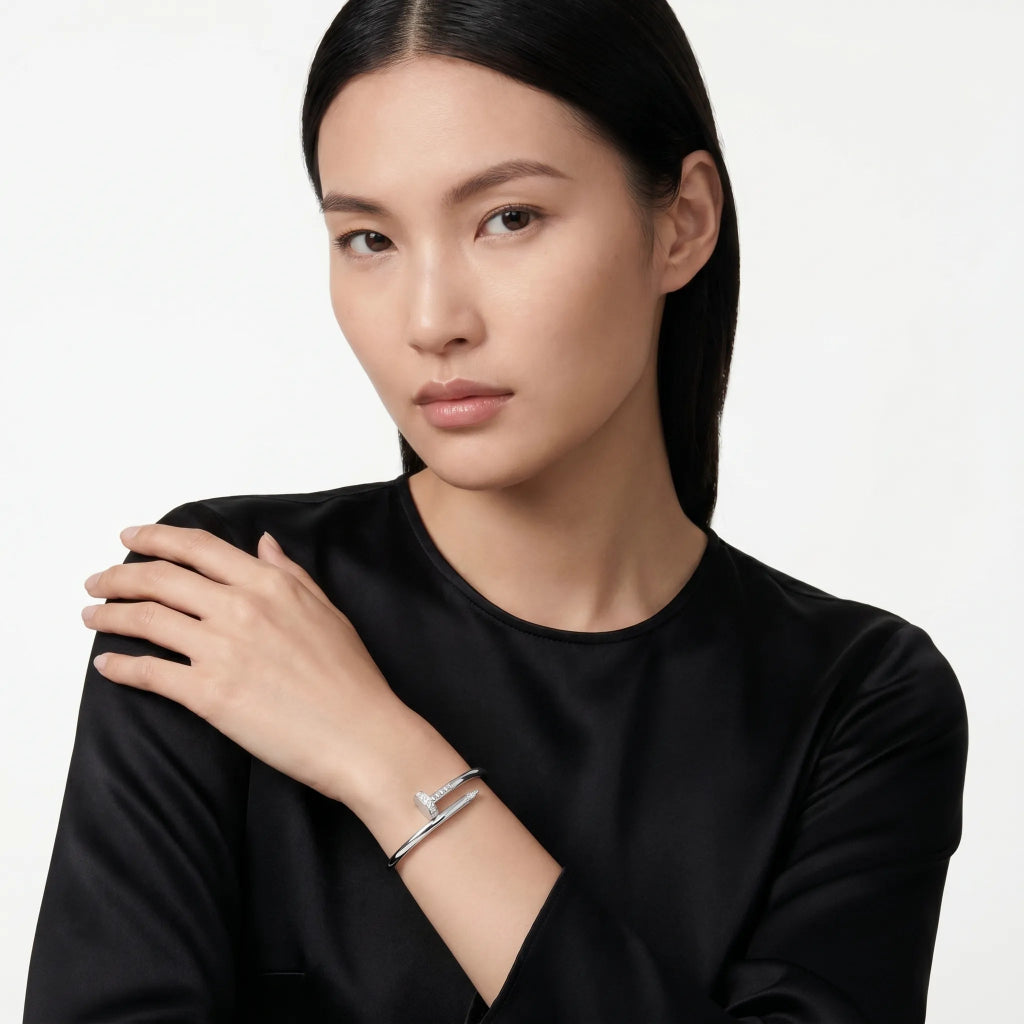 Pave Nail Wrap Bangle Bracelet