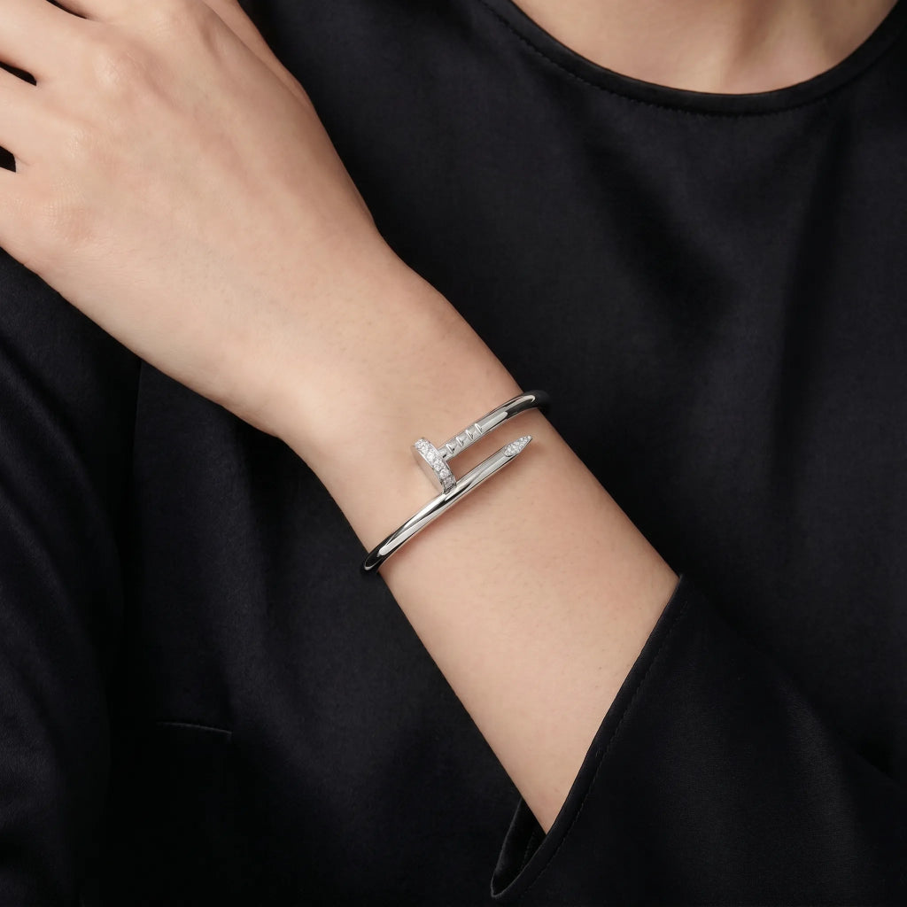 Pave Nail Wrap Bangle Bracelet