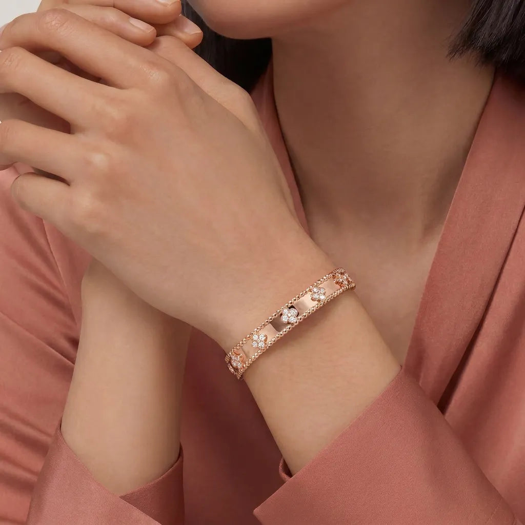 Perlée Medium Beaded Bangle Bracelet