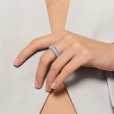 Perlée White Pavé Bead Band Ring