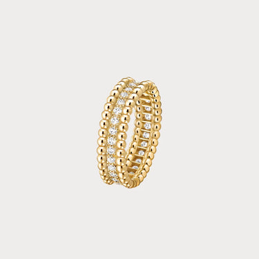 Perlée Yellow Pavé Bead Band Ring