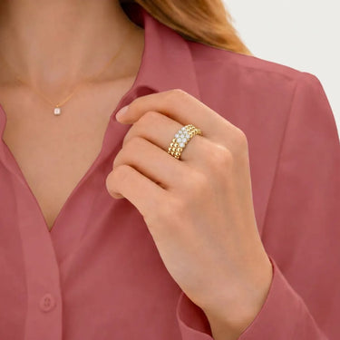Perlée Yellow Stone Cluster Ring
