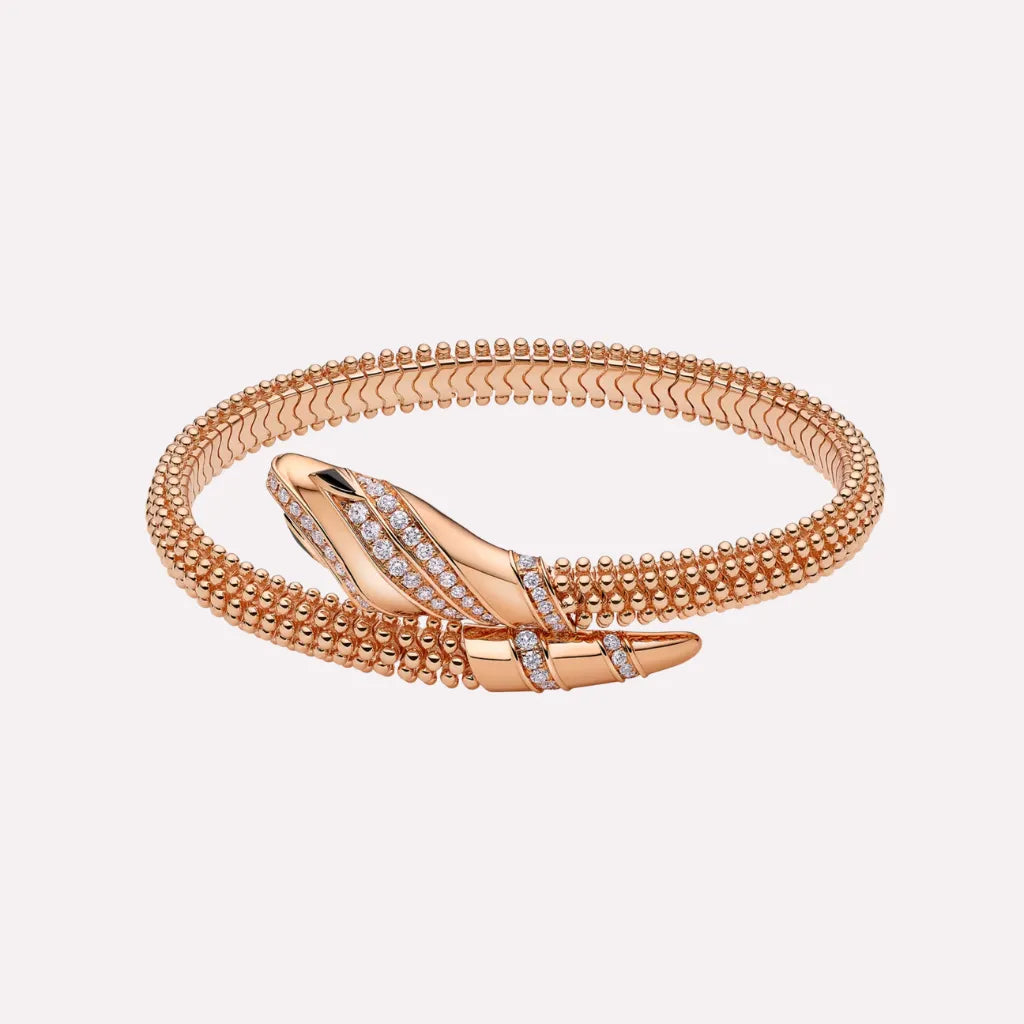 Serpent Beaded Bangle Bracelet