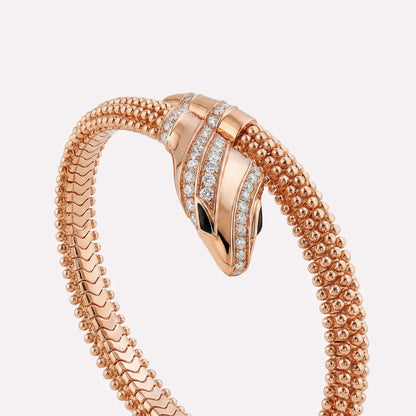 Serpent Beaded Bangle Bracelet
