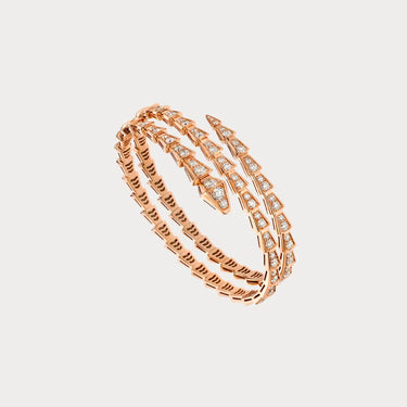 Serpenti Rose Pave Triple Wrap Bracelet