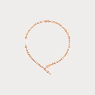 Serpenti Rose Pave Wrap Necklace