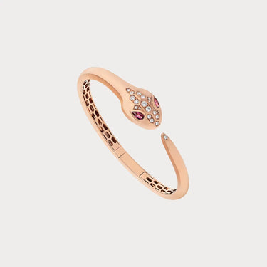 Serpenti Rose Pink Eye Wrap Bracelet