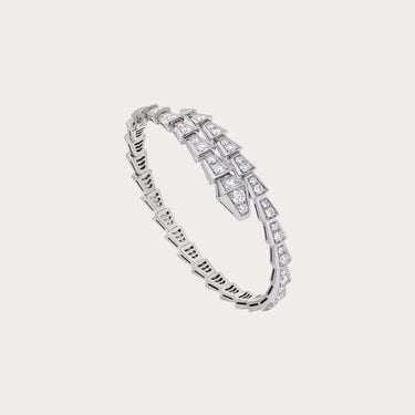 Serpenti White Stone Double Wrap Bracelet