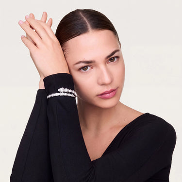 Serpenti White Stone Double Wrap Bracelet