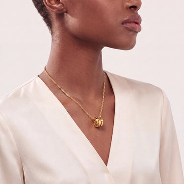 Serpenti Yellow Coil Pendant Necklace