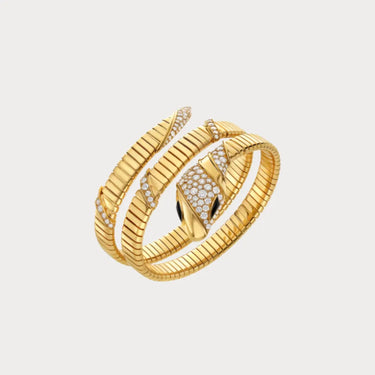 Serpenti Yellow Pave Double Wrap Bracelet