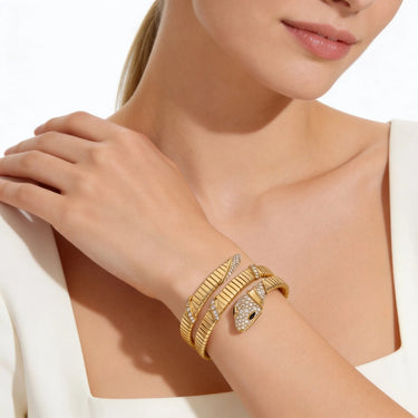 Serpenti Yellow Pave Double Wrap Bracelet