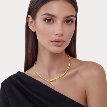Serpenti Yellow Snake Chain Necklace