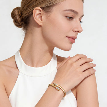 Serpenti Yellow Stone Wrap Bracelet
