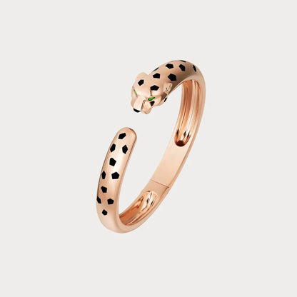Spotted Panther Open Cuff Bracelet
