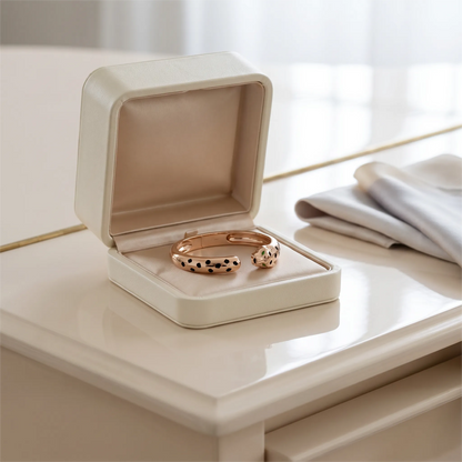 Spotted Panther Open Cuff Bracelet